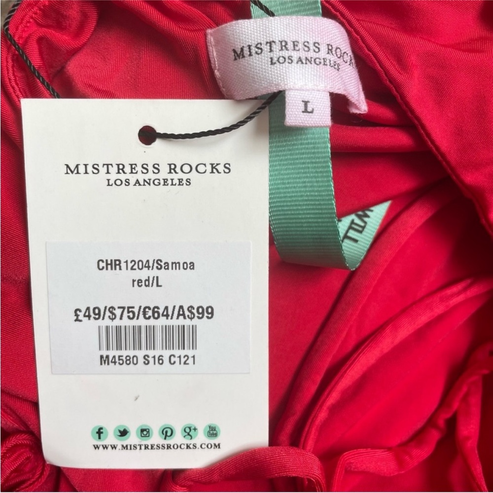 NWT House of CB: Mistress Rocks - Samoa Red Strappy Mini Dress - Large - Picture 6 of 7
